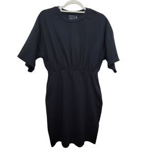 Asos Design Black Bodycon Mini T-Shirt Dress Size 8